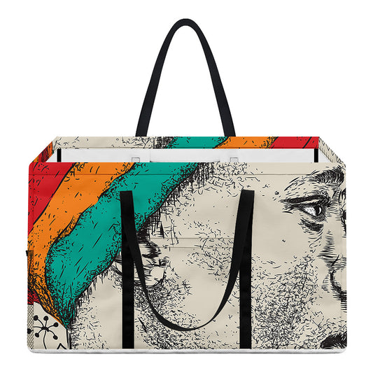Ethnic African Girl Print Utility Tote Bag