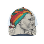 Ethnic African Girl Print White Mesh Trucker Cap
