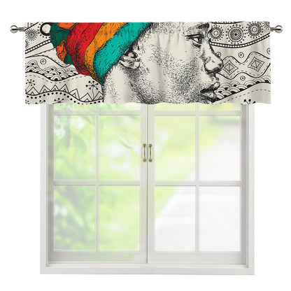 Ethnic African Girl Print Window Valance
