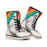 Ethnic African Girl Print Winter Boots
