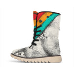 Ethnic African Girl Print Winter Boots