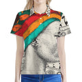 Ethnic African Girl Print Women's Polo Shirt