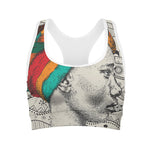 Ethnic African Girl Print Women's Sports Bra