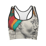 Ethnic African Girl Print Women's Sports Bra