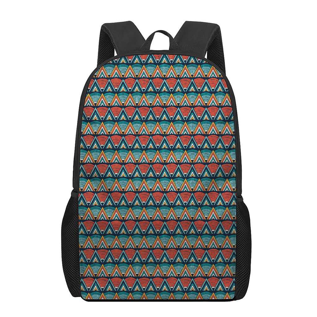 Ethnic African Inspired Pattern Print 17 Inch Backpack