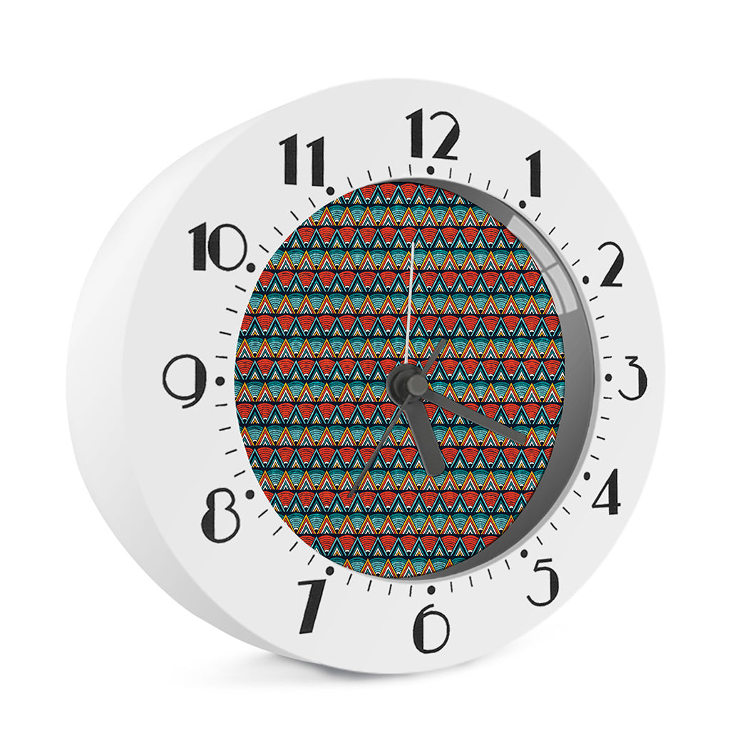 Ethnic African Inspired Pattern Print Alarm Clock
