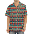 Ethnic African Inspired Pattern Print Aloha Shirt