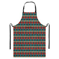 Ethnic African Inspired Pattern Print Bib Apron With Pocket
