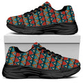 Ethnic African Inspired Pattern Print Black Chunky Shoes