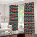 Ethnic African Inspired Pattern Print Dimout Grommet Curtains