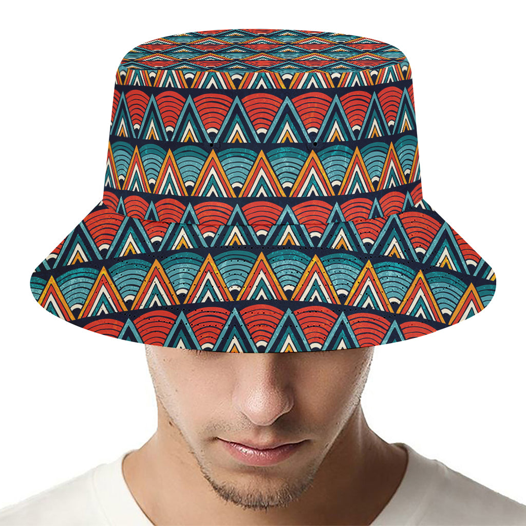Ethnic African Inspired Pattern Print Bucket Hat
