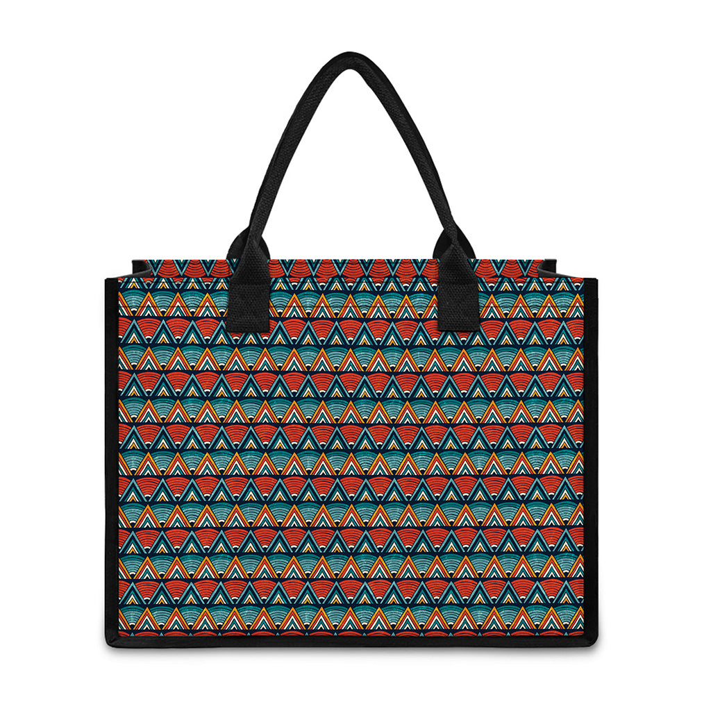 Ethnic African Inspired Pattern Print Canvas Tote Bag