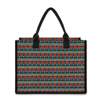 Ethnic African Inspired Pattern Print Canvas Tote Bag
