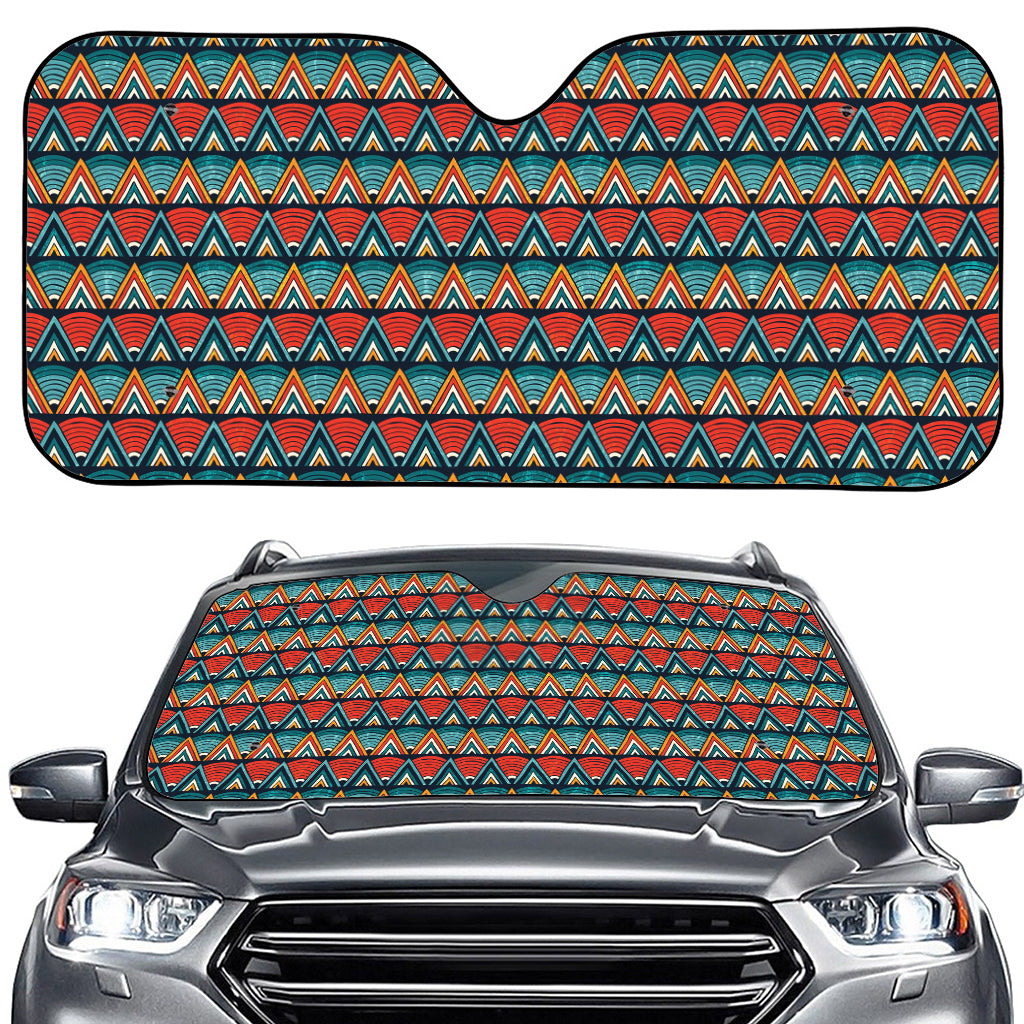 Ethnic African Inspired Pattern Print Car Windshield Sun Shade