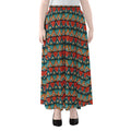 Ethnic African Inspired Pattern Print Chiffon Maxi Skirt