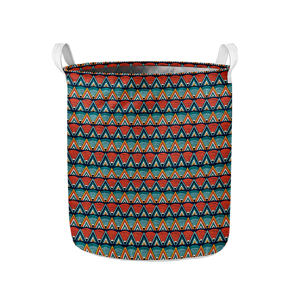 Ethnic African Inspired Pattern Print Collapsible Laundry Basket