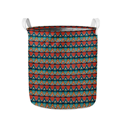 Ethnic African Inspired Pattern Print Collapsible Laundry Basket
