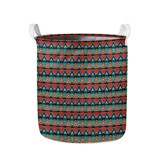 Ethnic African Inspired Pattern Print Collapsible Laundry Basket