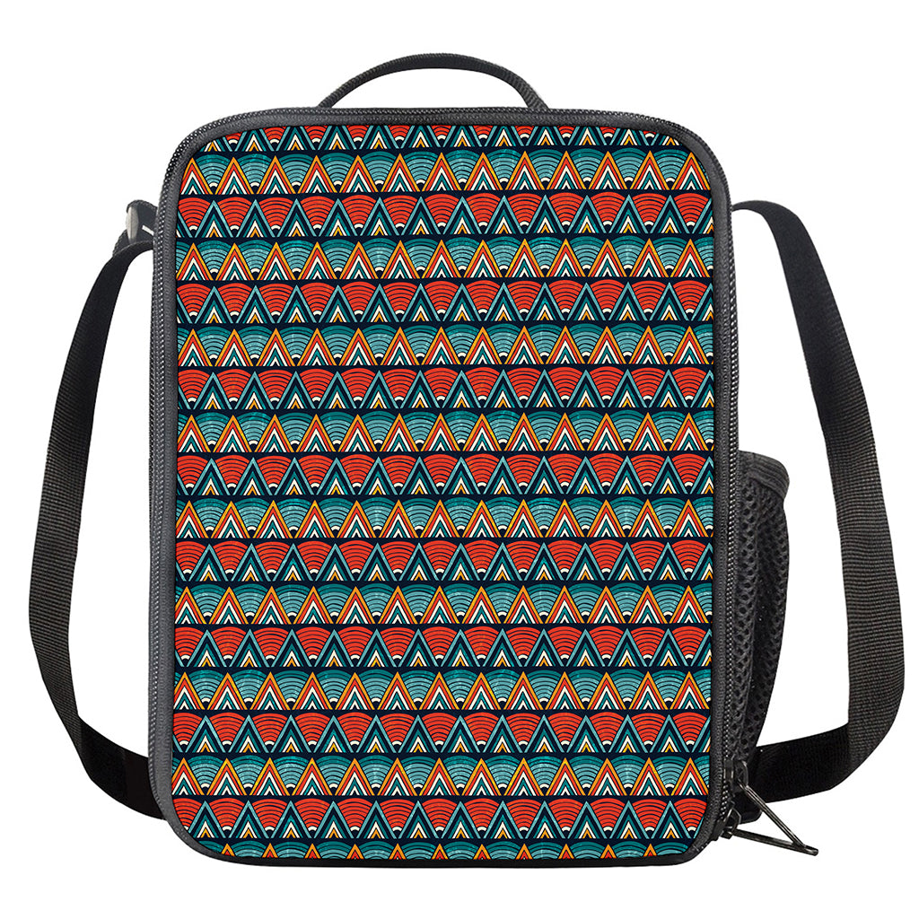 Ethnic African Inspired Pattern Print Crossbody Lunch Bag