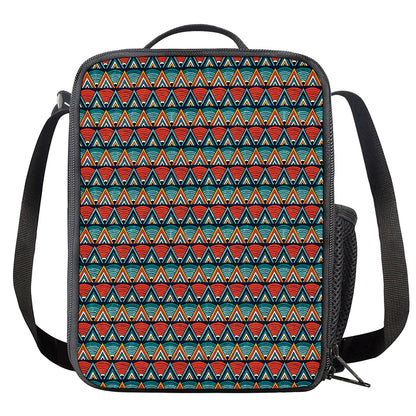Ethnic African Inspired Pattern Print Crossbody Lunch Bag