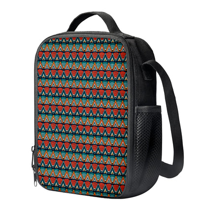 Ethnic African Inspired Pattern Print Crossbody Lunch Bag