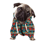 Ethnic African Inspired Pattern Print Dog Zip Up Hoodie