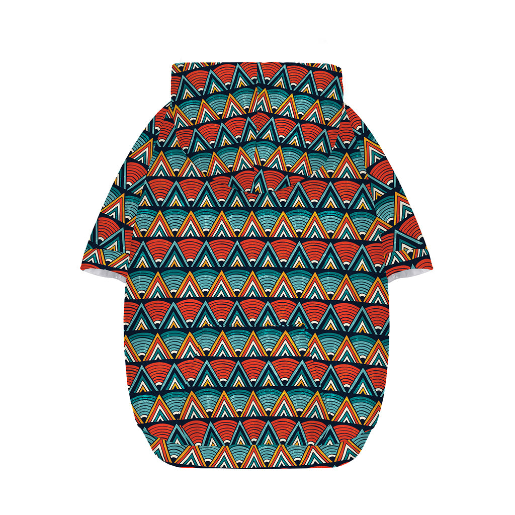 Ethnic African Inspired Pattern Print Dog Zip Up Hoodie
