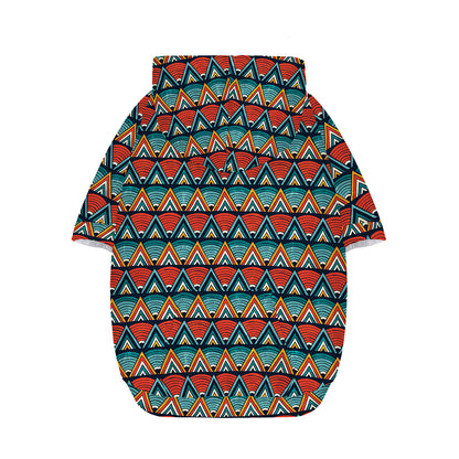Ethnic African Inspired Pattern Print Dog Zip Up Hoodie