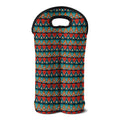 Ethnic African Inspired Pattern Print Double Neoprene Wine Tote