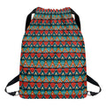 Ethnic African Inspired Pattern Print Drawstring Backpack