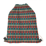Ethnic African Inspired Pattern Print Drawstring Bag
