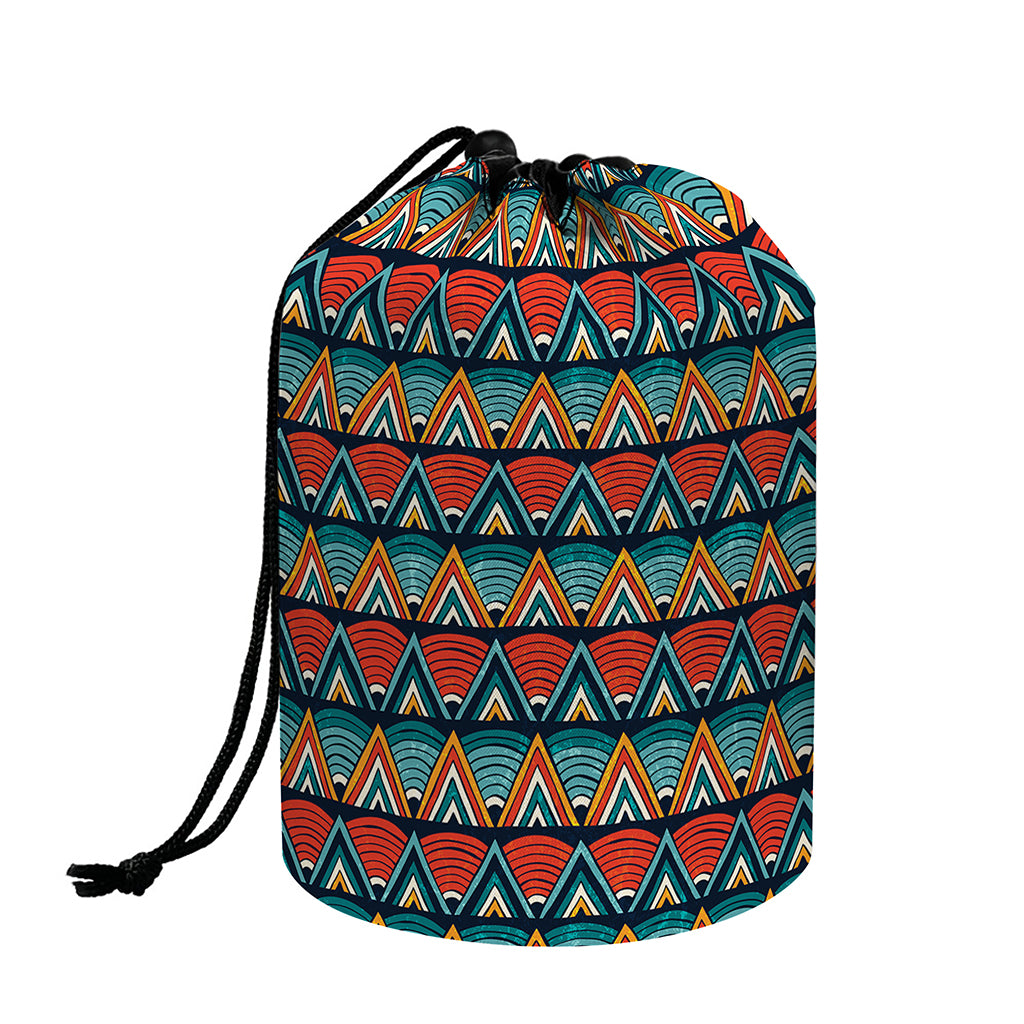 Ethnic African Inspired Pattern Print Drawstring Makeup Bag