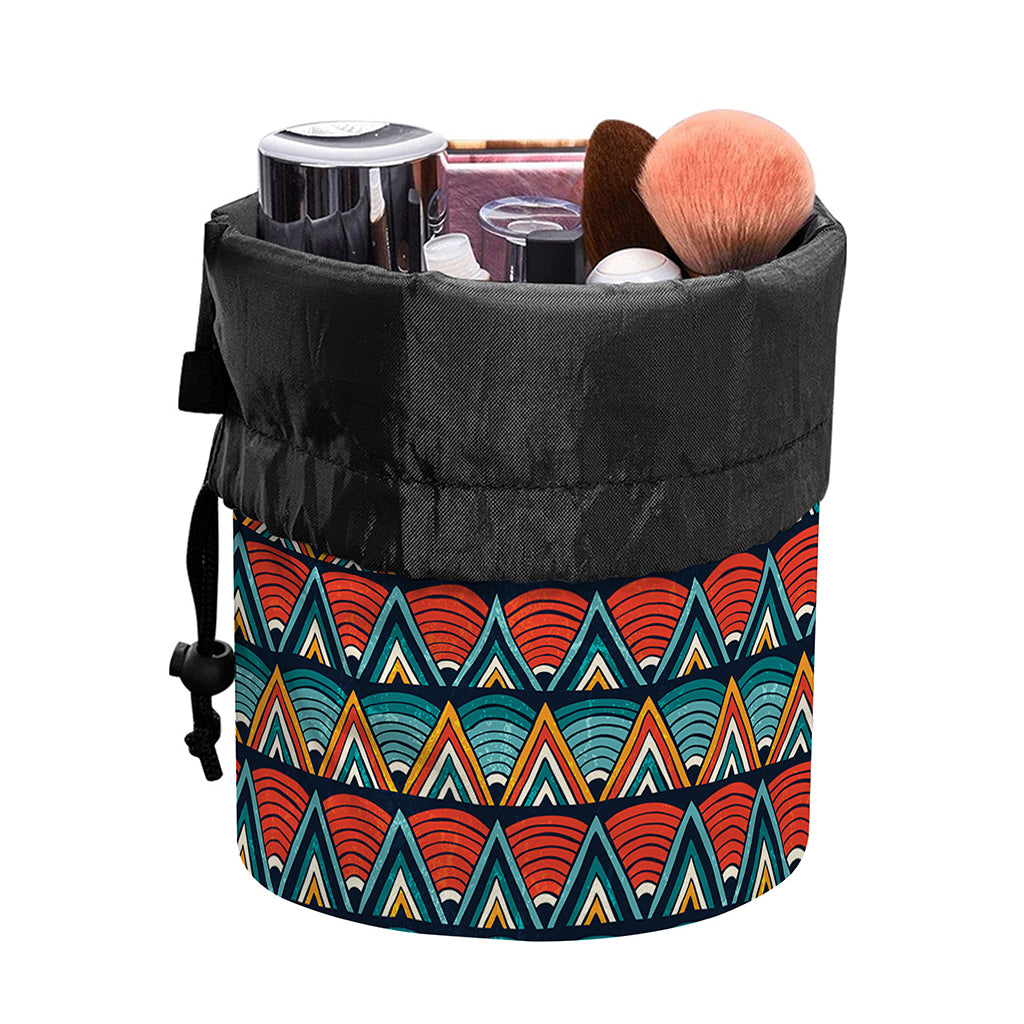Ethnic African Inspired Pattern Print Drawstring Makeup Bag