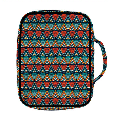 Ethnic African Inspired Pattern Print Front Pocket Bible Bag
