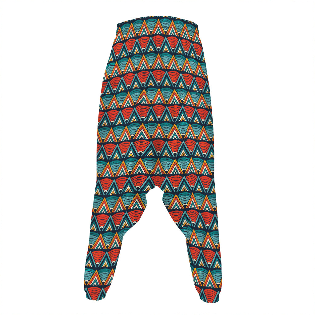 Ethnic African Inspired Pattern Print Hammer Pants