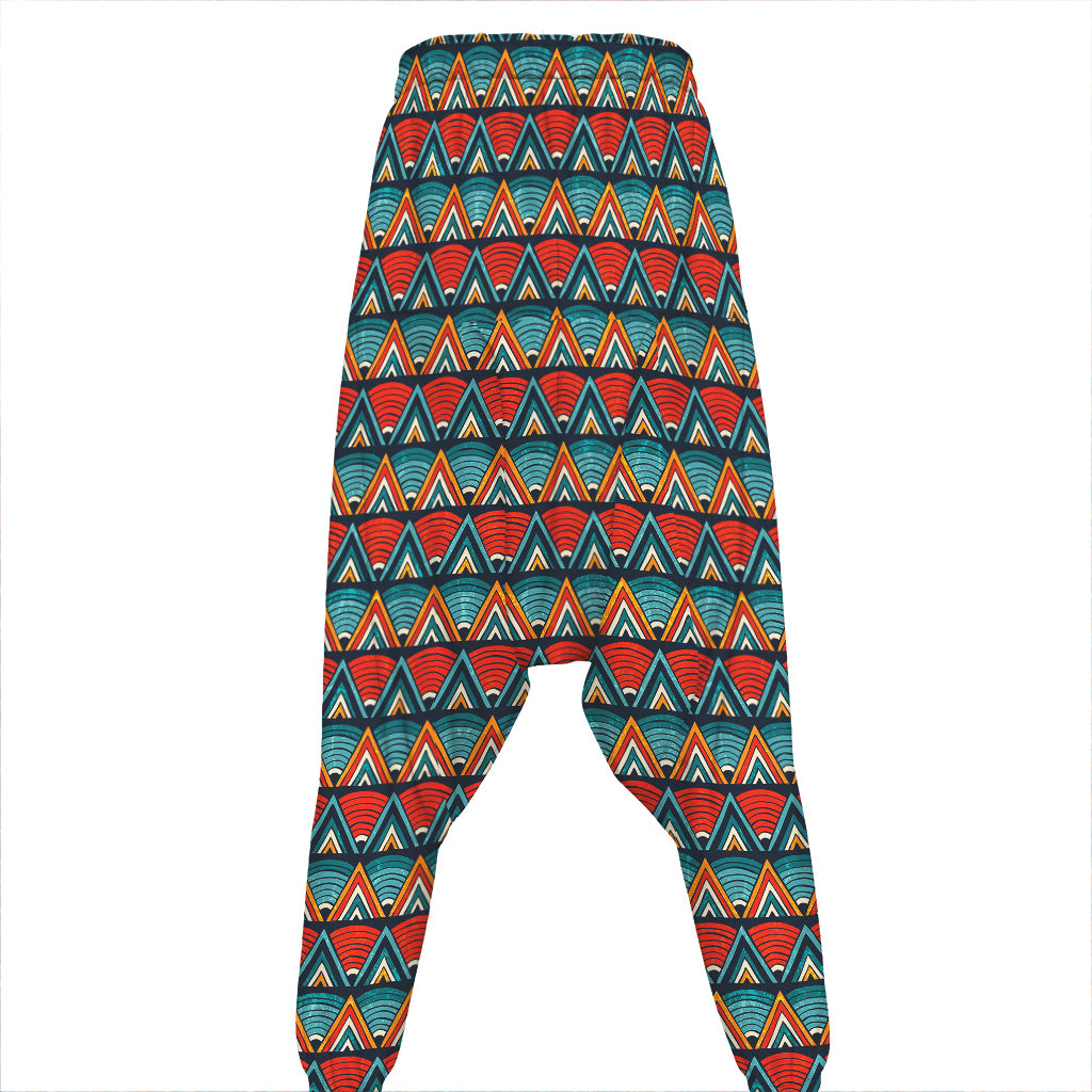Ethnic African Inspired Pattern Print Hammer Pants