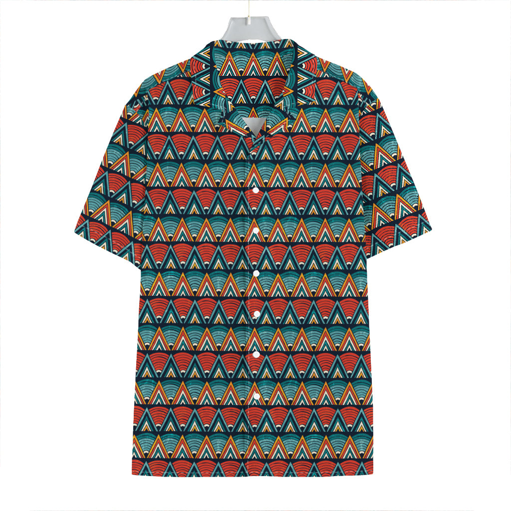 Ethnic African Inspired Pattern Print Hawaiian Shirt