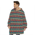 Ethnic African Inspired Pattern Print Hoodie Blanket
