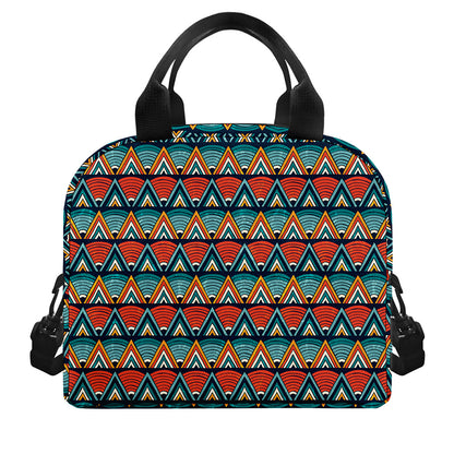 Ethnic African Inspired Pattern Print Insulated Lunch Bag