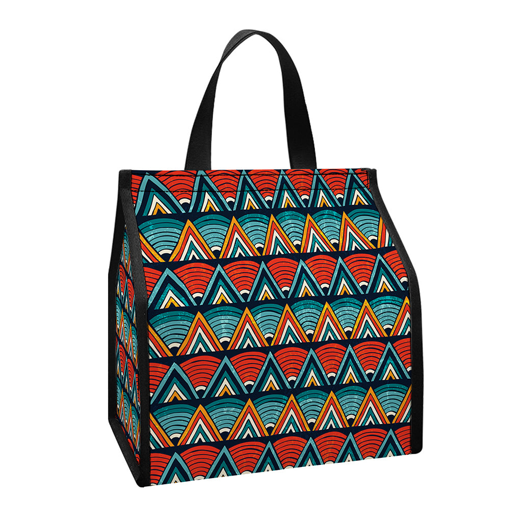 Ethnic African Inspired Pattern Print Insulated Lunch Tote