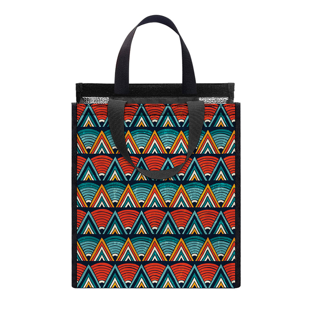 Ethnic African Inspired Pattern Print Insulated Lunch Tote