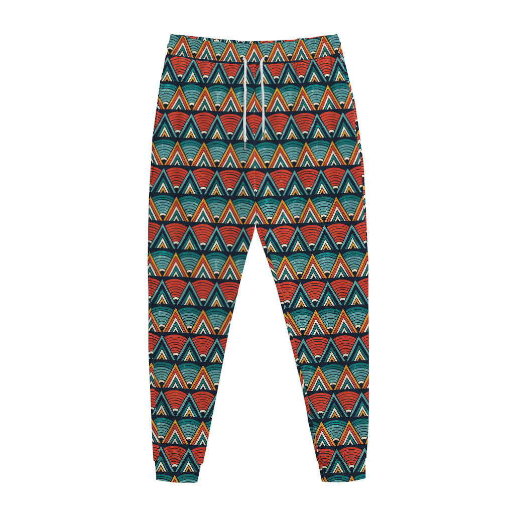 Ethnic African Inspired Pattern Print Jogger Pants