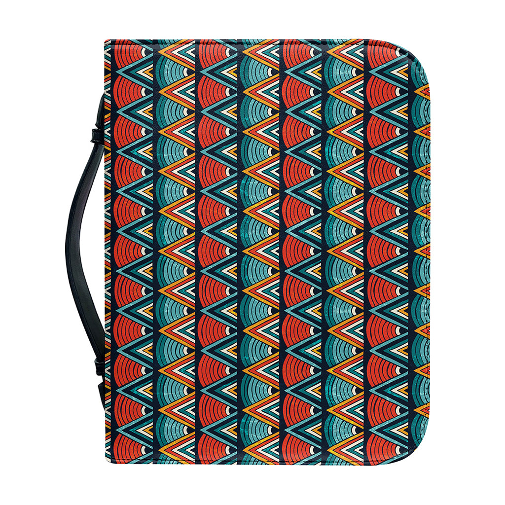 Ethnic African Inspired Pattern Print Leather Bible Cover