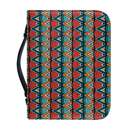 Ethnic African Inspired Pattern Print Leather Bible Cover
