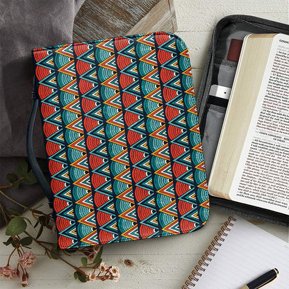 Ethnic African Inspired Pattern Print Leather Bible Cover