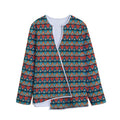 Ethnic African Inspired Pattern Print Long Sleeve Short Coat