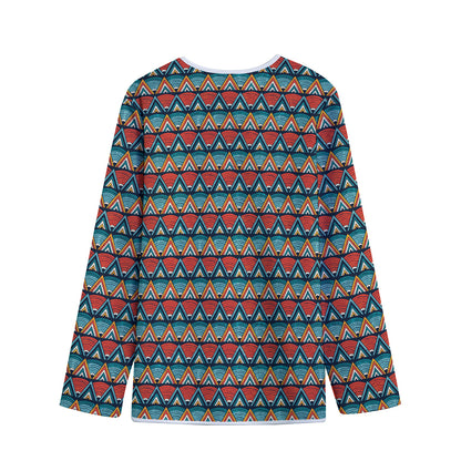 Ethnic African Inspired Pattern Print Long Sleeve Short Coat