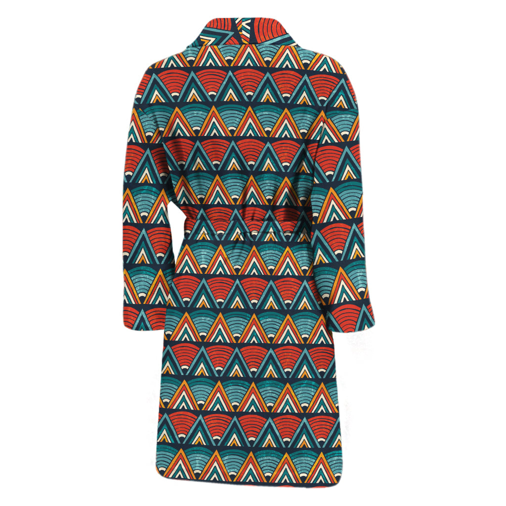 Ethnic African Inspired Pattern Print Men's Bathrobe