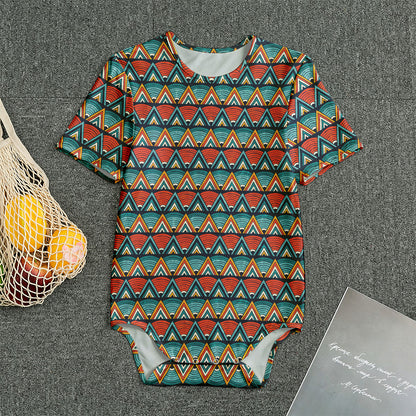 Ethnic African Inspired Pattern Print Men's Bodysuit