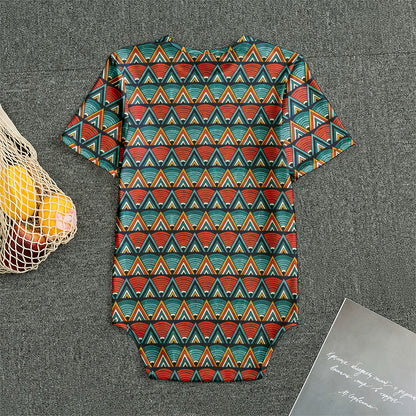 Ethnic African Inspired Pattern Print Men's Bodysuit